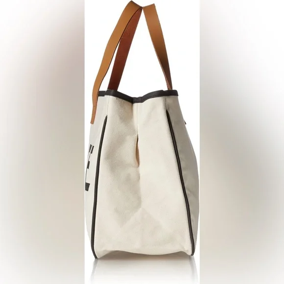 Santa Barbara Design Lake Life Canvas Tote Leather Handles Large Beach Bag New - Picture 3 of 9